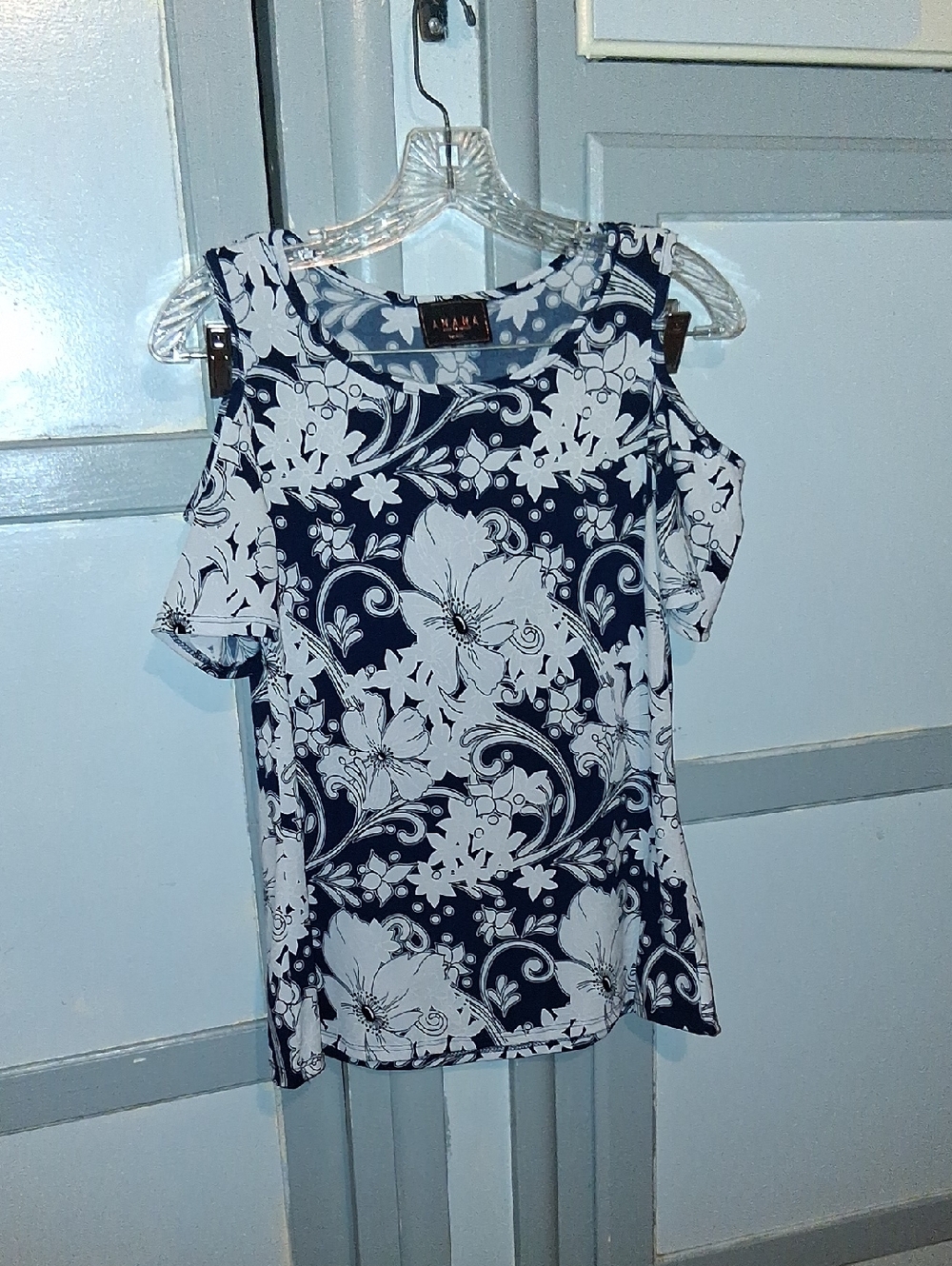 Amana  Cold-Shoulder Blouse